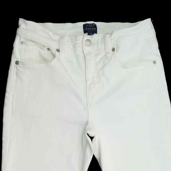 JCREW Size 29 9" Mid-Rise Skinny Jean in Signature Stretch White BO929 - Picture 5 of 6